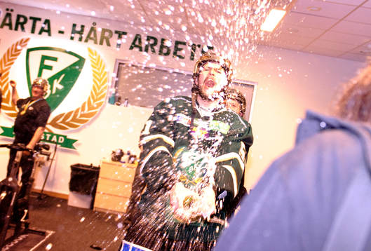 Rickard Wallin, Färjestad, jubel, glädje, SM-guld,