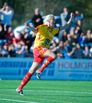  Josefin Öqvist,  Tyresö, jubel efter 1-0.