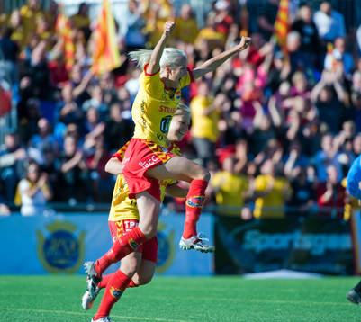  Josefin Öqvist,  Tyresö, jubel efter 1-0.