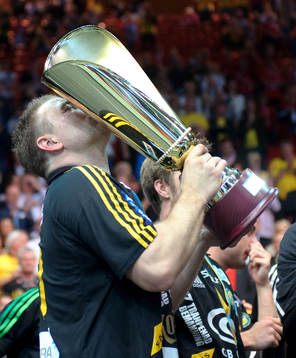 Erik Fritzon,  Sävehof, jubel. Svenska Mästare 2011,