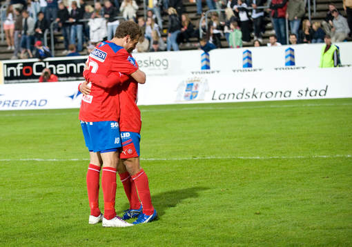  Alexander Gerndt och Erik Sundin, Helsingborg, jubel.