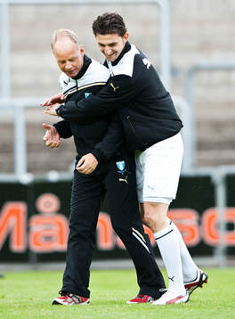 Anders Palmér, assisterande tränare och Agon Mehmeti