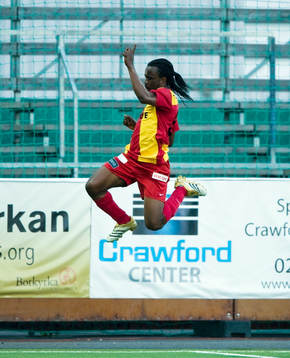  Peter Ijeh, Syrianska, jubel efter 2-1.