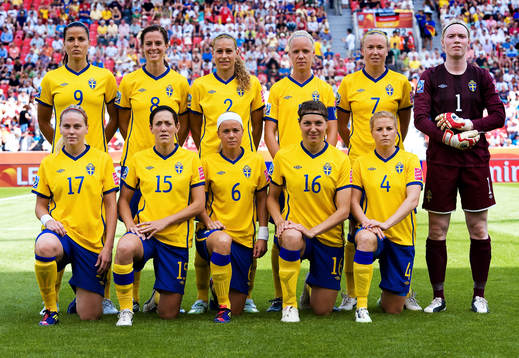 Jessica Landström, Lotta Schelin, Charlotte Rohlin,