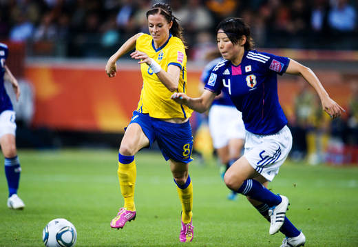 Lotta Schelin, Sverige, Saki Kumagai, Japan