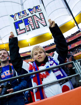 USA, supporter, fans, skylt, Yes we can