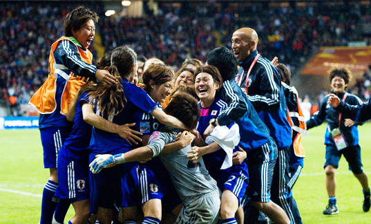 Japan, jubel, VM-guld, guld