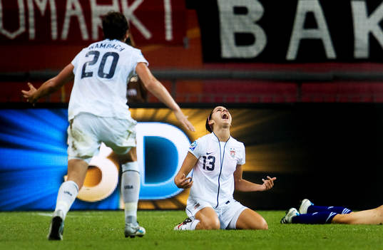 Alex Morgan, USA, jubel. 0-1