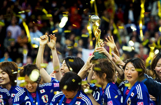 Japan, jubel, VM-guld, guld, pokal
