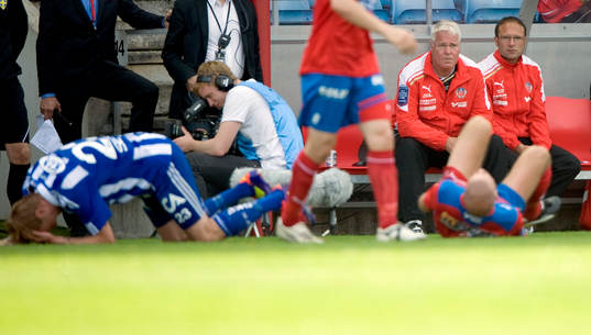 Conny Karlsson, tränare, Helsingborg. Skadade spelare,