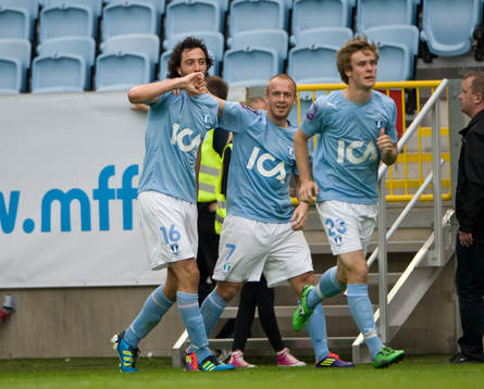  Yago Fernandez, Daniel Larsson, Tobias Malm, jubel, Malmö