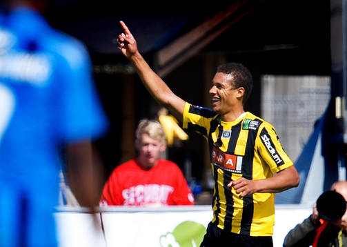  Mathias Ranégie, Häcken, jubel, 1-0