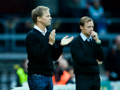  Roger Sandberg, tränare, Hammarby och Lars Ternström, tränare, Qviding.