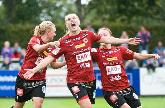   Margret Lara Vidarsdottir, Kristianstad, jubel