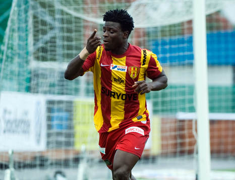  Razak Omotoyossi, Syrianska, jubel efter 1-0.