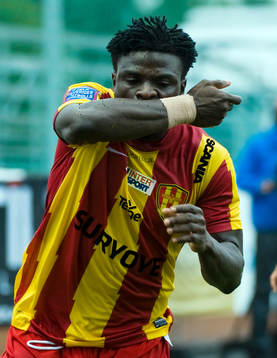  Razak Omotoyossi, Syrianska, jubel efter 1-0.