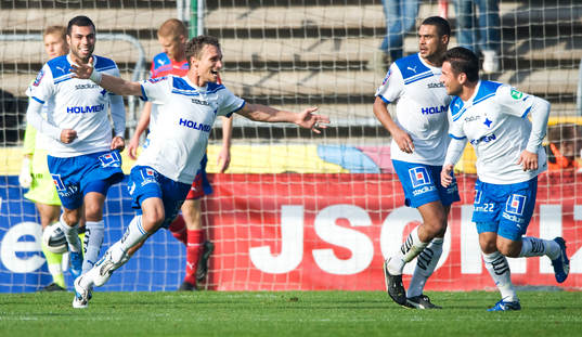  1-1 Sphetim Hasani, Norrköping, jubel.
