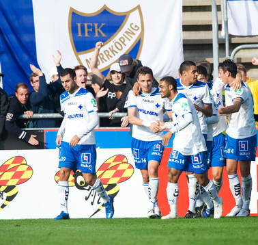  1-1 Sphetim Hasani, Norrköping, jubel.
