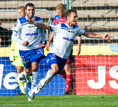  1-1 Sphetim Hasani, Norrköping, jubel.