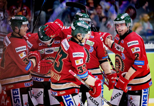 Frölunda, jubel, 1-0
