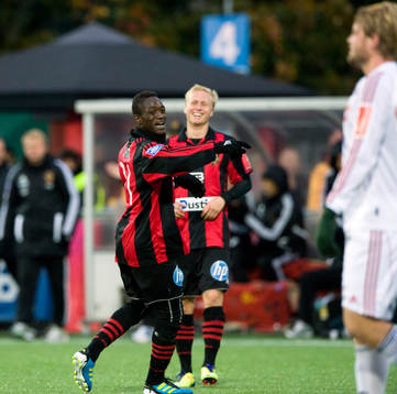  Saihou Jagne, Brommapojkarna, jubel efter 2-0.