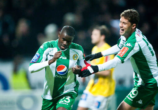  Maic Sema och Paulinho Guara, Hammarby jubel.