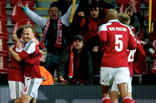  Lars Jacobsen, Danmark, jubel.
