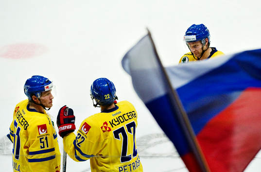 Mika Hannula, David Petrasek och Staffan Kronwall, Sverige