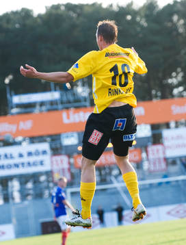  1-0 Pär Ericsson, Mjällby, jubel.