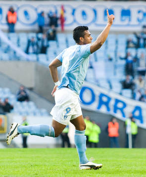  1-0 Wilton Figueiredo, Malmö, jubel. 