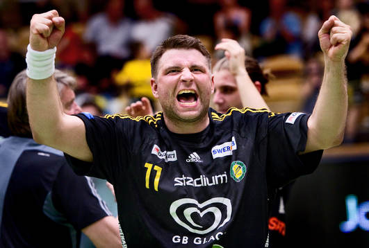 5, Sävehof - Ystad: Erik Fritzon, Sävehof, jubel, hans