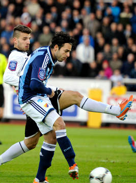 Christer Youssef, Djurgården gör 2-1 målet. I bakgrunden