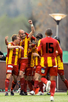  Dinko Felic, Syrianska jubel efter 1-0 målet.