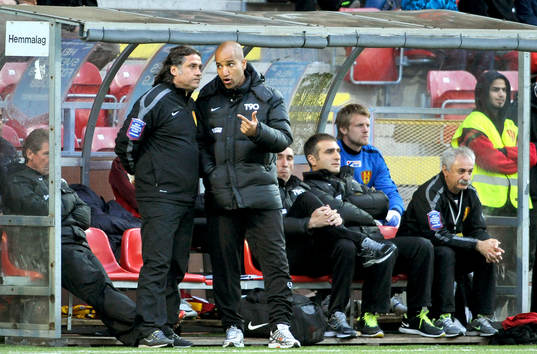  Özcan Melkemichel och Kleber Saarenpää, tränare Syrianska