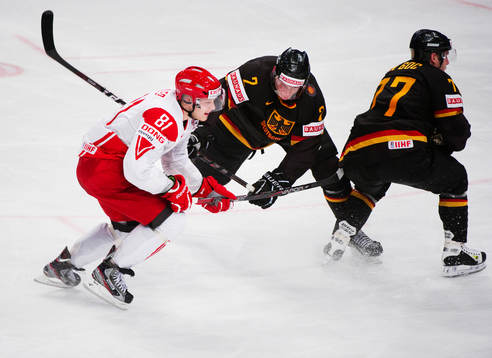 Lars Eller, Danmark, kämpar mot Denis Reul och Nikolai