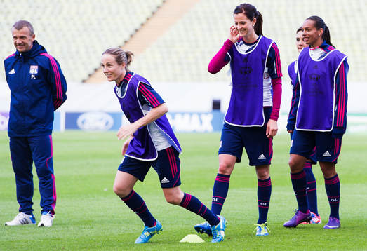 Patrice Lair, tränare, Sonia Bompastor, Lotta Schelin,