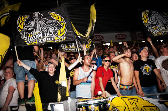 Elfsborg, fans, klack, guliganer, supporter, tifo