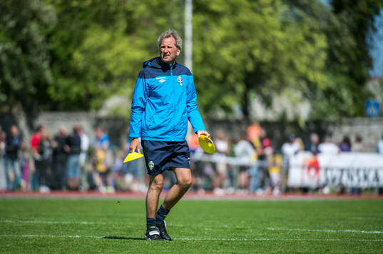  Sverige tränar i Visby inför EM. Erik Hamrén, förbundskapten
