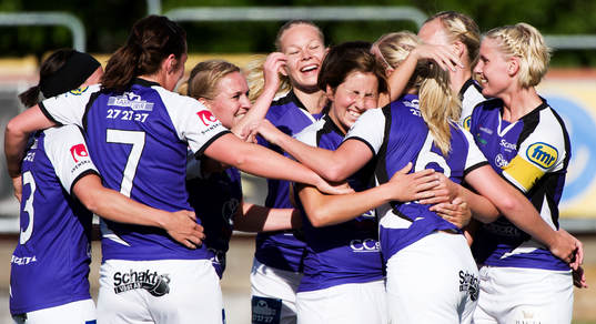  Jitex, jubel efter 2-0 av Kathlene Fernström, Jitex.
