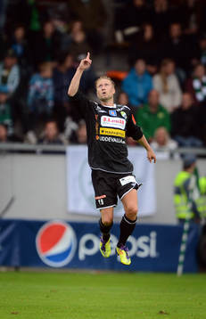  Andreas Ljunggren-Eriksson, Ljungskile jubel efter 0-1 målet.