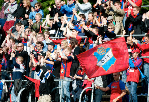 Östers klack., fans, supporter, flagga