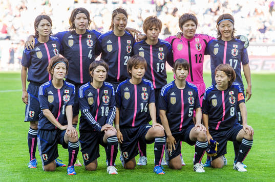 Startelva, bak frv, Kozue Ando, Saki Kumagai, Ami Otaki,
