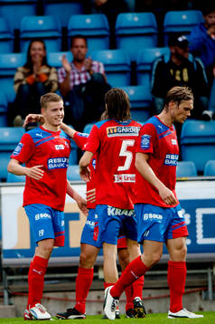  Alfred Finnbogason, Helsingborg, jubel, efter 4-1.