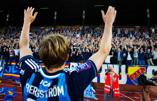 Emil Bergström, Djurgården, tackar fansen