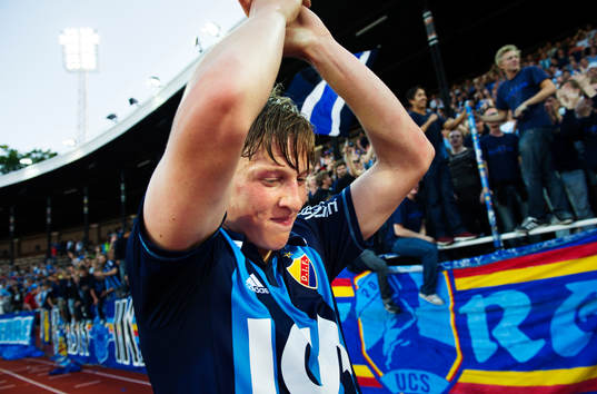 Emil Bergström, Djurgården, tackar fansen