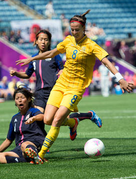  Lotta Schelin, Sviege och Saki Kumagai, Japan.