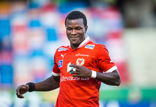  Abiola Dauda, Kalmar jublar efter 2-0