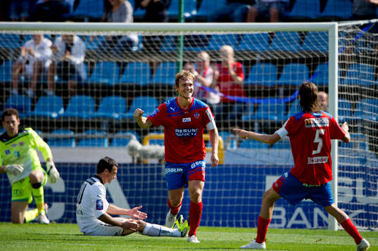  Thomas Sörum, Helsingborg, jubel, 1-0.