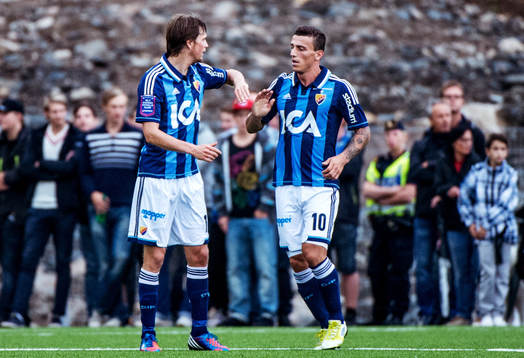  Kasper Hämäläinen, Erton Fejzullahu, jubel efter 5-1.