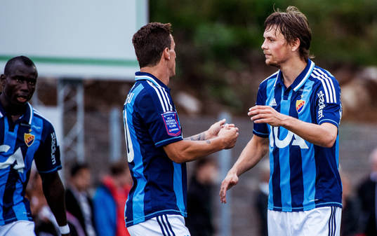  Kasper Hämäläinen, Djurgården, jubel efter 1-0 av Erton Fejzullahu.